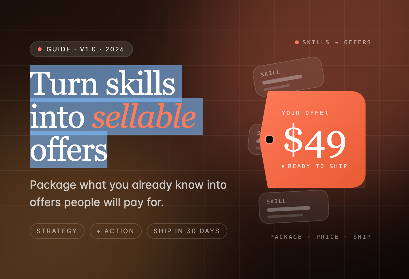 Turn Skills Into Sellable Offers